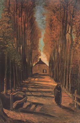 Vincent Van Gogh Avenue of Poplars in Autumn (nn04) china oil painting image